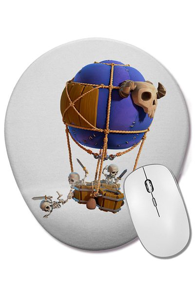 BASKI DÜNYASI Oval Mouse Pad with Balloon Wrist Support