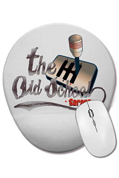 BASKI DÜNYASI Mouse Pad oval cu suport pentru încheietura mâinii Old School