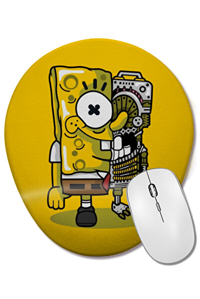 BASKI DÜNYASI Spongebob Spongebob 05 Mouse Pad oval cu suport pentru încheietura mâinii