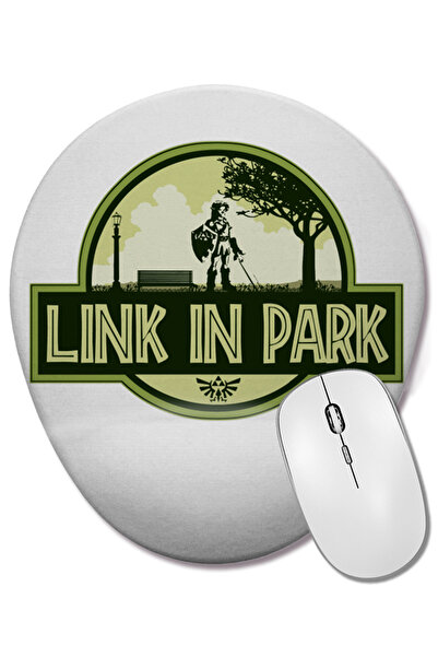 BASKI DÜNYASI Mouse Pad oval Jurassic Link In Park cu suport pentru încheietu...