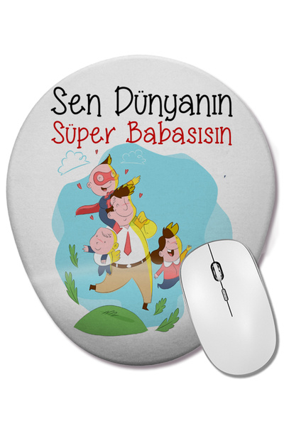 BASKI DÜNYASI Δώρο για την Ημέρα του Πατέρα για τον Πατέρα 029 Οβάλ ποντίκι μ...