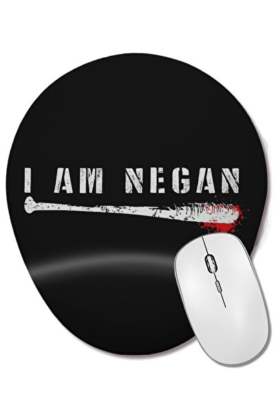 BASKI DÜNYASI Mouse Pad oval I Am Negan cu suport pentru încheietura mâinii