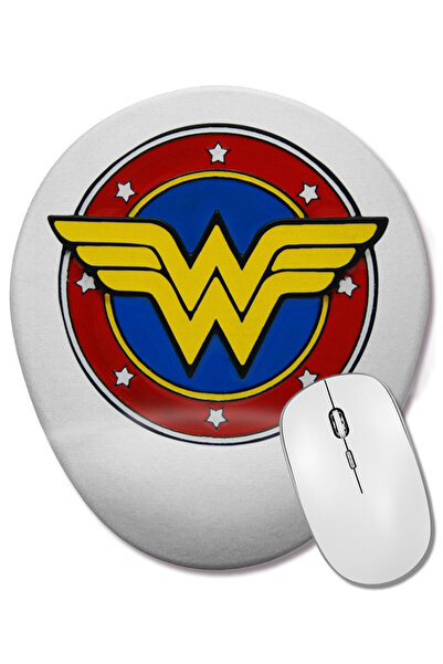 BASKI DÜNYASI Mouse Pad oval Mulher Maravilha cu suport pentru încheietura mâ...