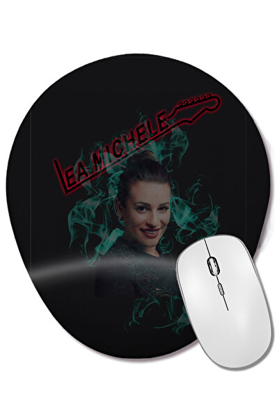 BASKI DÜNYASI Lea Michele 09 Mouse Pad oval cu suport pentru încheietura mâinii