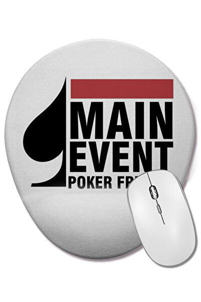BASKI DÜNYASI Οβάλ ποντικάκι ποκέρ με στήριγμα καρπού Main Event Poker Friends