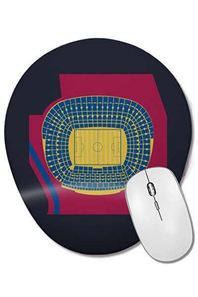 BASKI DÜNYASI Mouse Pad oval pentru stadionul Camp Nou din Barcelona cu supor...