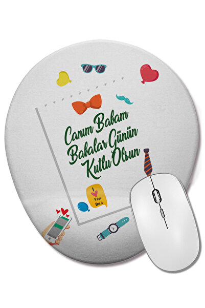BASKI DÜNYASI Cadou pentru Ziua Tatălui 0013 Mouse Pad oval cu suport pentru ...