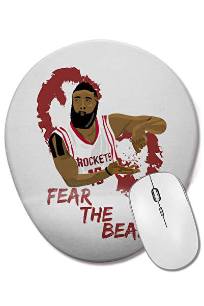 BASKI DÜNYASI Mouse Pad oval cu suport pentru încheietura mâinii James Harden...