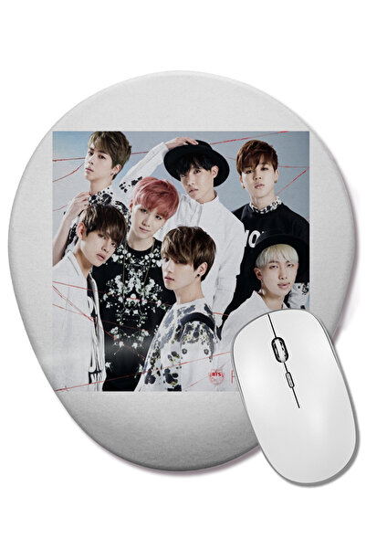 BASKI DÜNYASI Mouse Pad oval Bts 11 cu suport pentru încheietura mâinii