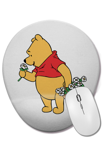 BASKI DÜNYASI Winnie The Pooh 01 Mouse Pad Oval cu Suport pentru Încheietura ...