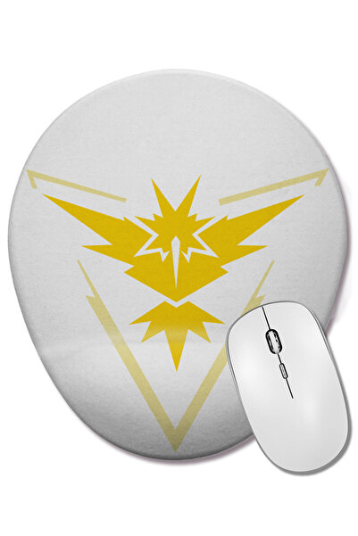 BASKI DÜNYASI Pokemon Go Pikachu Instinct Yellow Mouse Pad oval cu suport pen...