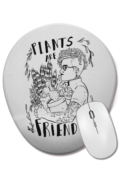 BASKI DÜNYASI Οι φυτά είναι φίλοι Οβάλ ποντίκι με υποστήριξη καρπού