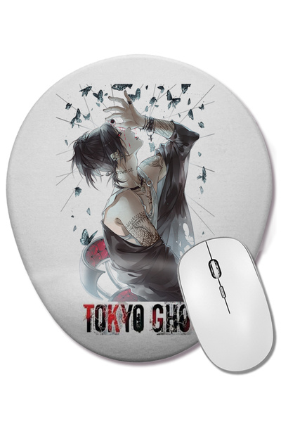 BASKI DÜNYASI Mouse Pad oval Tokyo Ghoul Uta cu suport pentru încheietura mâinii