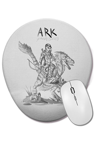 BASKI DÜNYASI Copie de mouse pad oval cu suport pentru încheietura mâinii Ark...