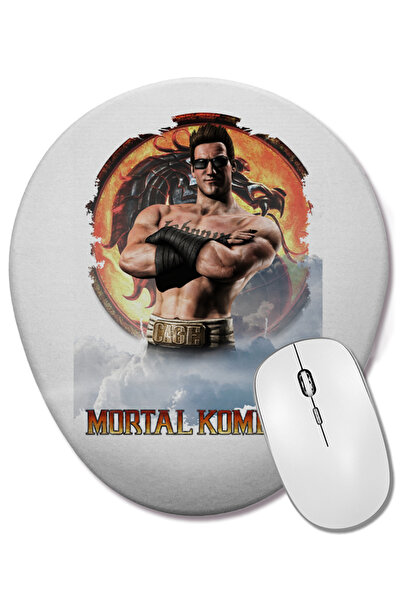 BASKI DÜNYASI Mouse Pad oval pentru jocuri Mortal Kombat Jonny Cage cu suport...