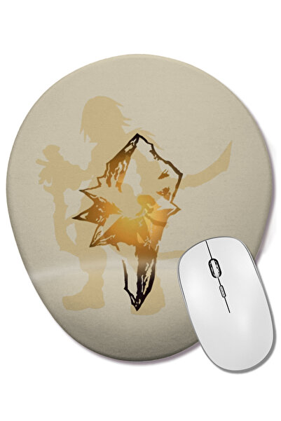 BASKI DÜNYASI Mouse Pad oval Zidane Tribal Crystal cu suport pentru încheietu...