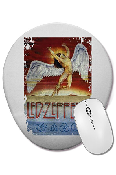 BASKI DÜNYASI Mouse Pad oval Led Zeppelin cu suport pentru încheietura mâinii
