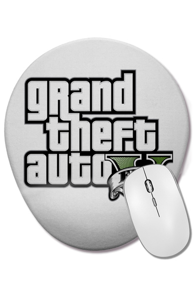 BASKI DÜNYASI Mouse Pad oval Grand Theft Auto Gta 02 cu suport pentru încheietura mâinii