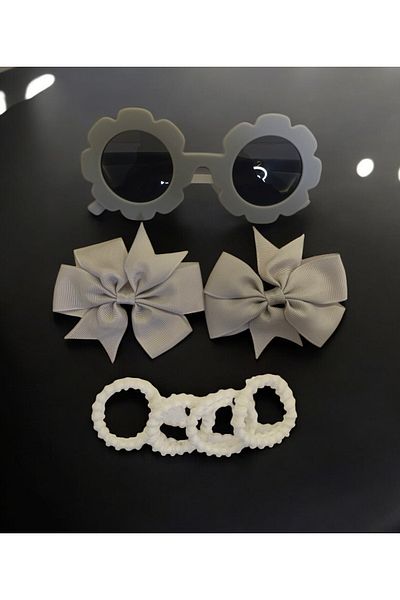 LİDEAS Children's Sunglasses, 2 Grosgrain Buckles and 4 Towel Rubber Set