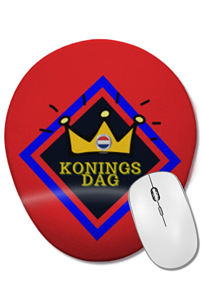 BASKI DÜNYASI Mouse Pad oval Koningsdag 2021 cu suport pentru încheietura mâinii