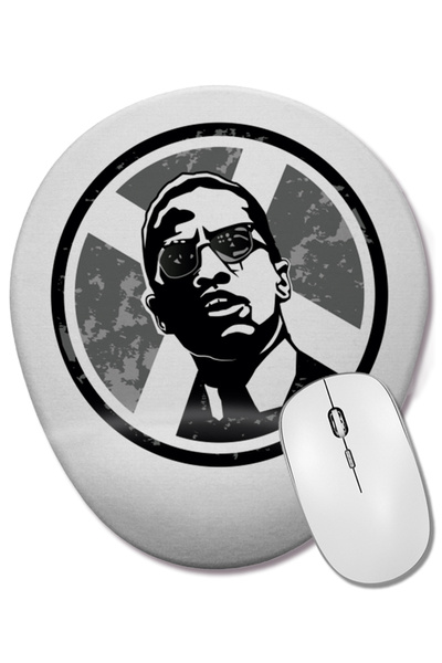 BASKI DÜNYASI Οβάλ ποντίκι με υποστήριξη καρπού Malcom X