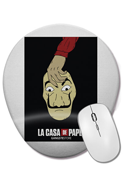 BASKI DÜNYASI La Casa De Papel 07 Οβάλ ποντίκι με υποστήριξη καρπού