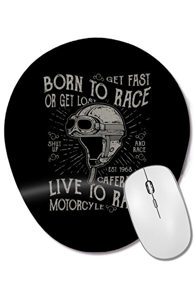 BASKI DÜNYASI Mouse Pad oval cu suport pentru încheietura mâinii, Motocicletă...