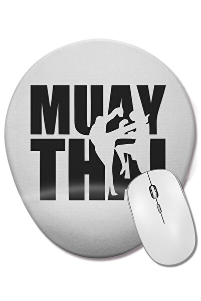 BASKI DÜNYASI Mouse Pad oval cu suport pentru încheietura mâinii Muay Thai