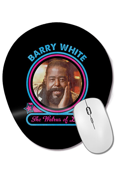 BASKI DÜNYASI Barry White The Walrus Of Love Mouse Pad oval cu suport pentru încheietura mâinii