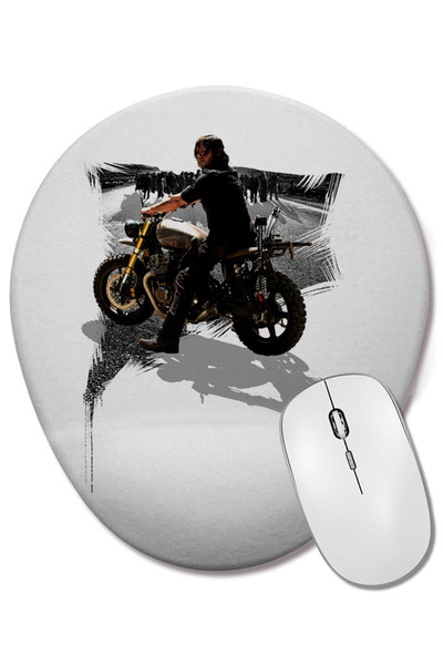 BASKI DÜNYASI Daryl Dixon The Walking Dead Mouse Pad oval cu suport pentru în...