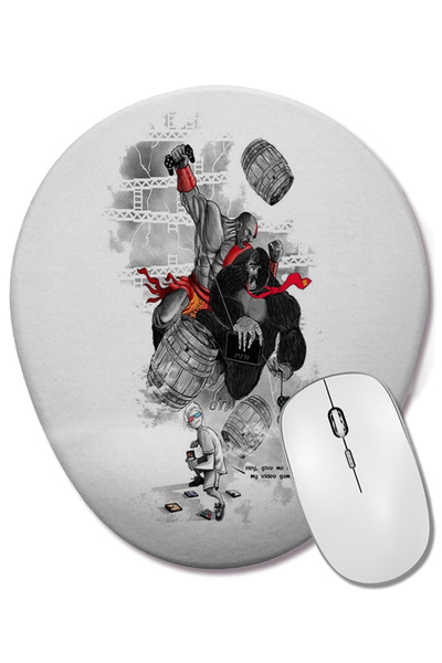 BASKI DÜNYASI Mouse Pad oval Kratos și Donkey Kong ediție specială cu suport ...