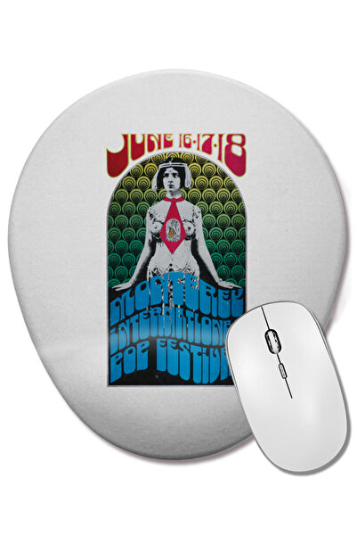 BASKI DÜNYASI Διεθνές Φεστιβάλ Ποπ της Μοντρέι 1967 Οβάλ ποντίκι με υποστήριξ...