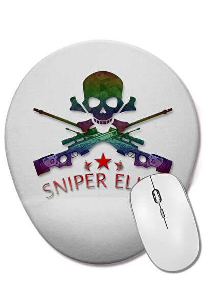 BASKI DÜNYASI Mouse Pad oval Csgo Counter Strike cu suport pentru încheietura...