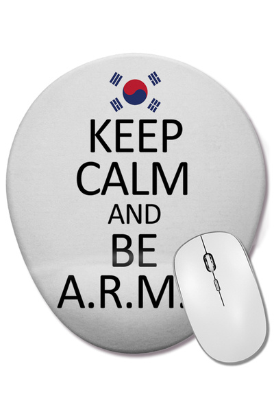 BASKI DÜNYASI Bts Army Bangtan Boys Κορεάτικο οβάλ ποντίκι με υποστήριξη καρπού