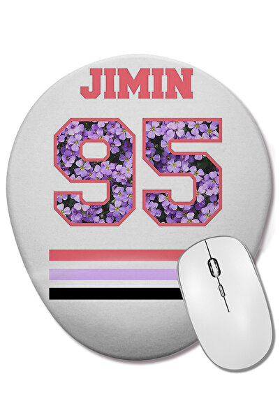 BASKI DÜNYASI Mouse Pad oval Bts Jimin 95 cu suport pentru încheietura mâinii
