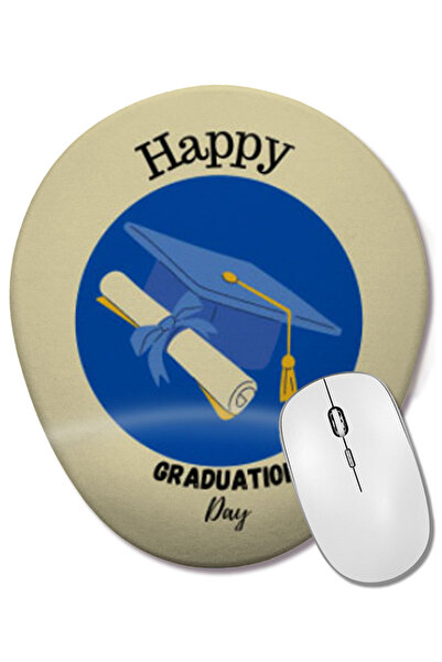 BASKI DÜNYASI Happy Graduation Day 2021 Mouse Pad oval cu suport pentru încheietura mâinii