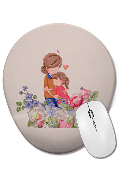 BASKI DÜNYASI Cadou pentru Ziua Mamei 030 Mouse Pad oval cu suport pentru înc...