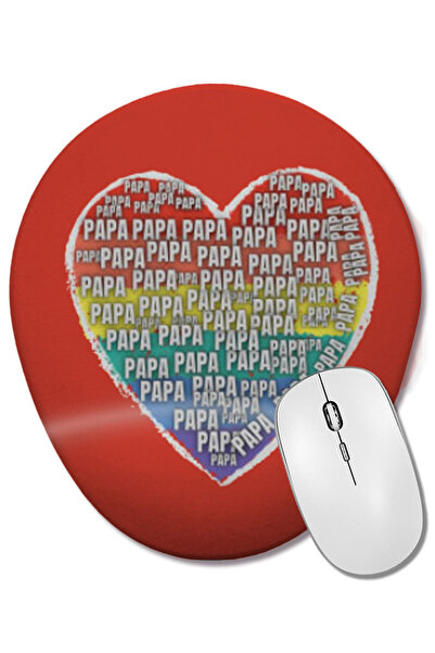 BASKI DÜNYASI PAPA PAPA PAPA PPPPP Mouse Pad oval cu suport pentru încheietur...