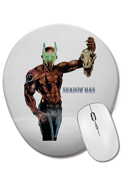 BASKI DÜNYASI Mouse Pad oval Michael Leroi Shadow Man cu suport pentru încheietura mâinii