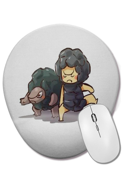 BASKI DÜNYASI Pokemon e treinadores 11 Mouse Pad oval cu suport pentru închei...