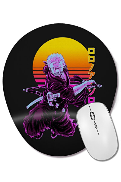 BASKI DÜNYASI Zoro One Piece 02 Mouse Pad oval cu suport pentru încheietura m...