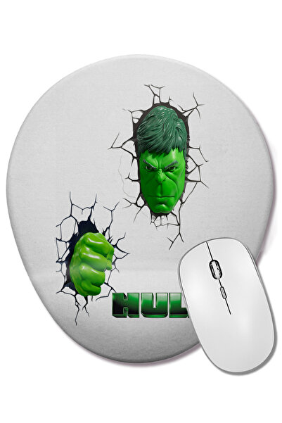 BASKI DÜNYASI Mouse Pad oval Hulk Modelo 3 cu suport pentru încheietura mâinii