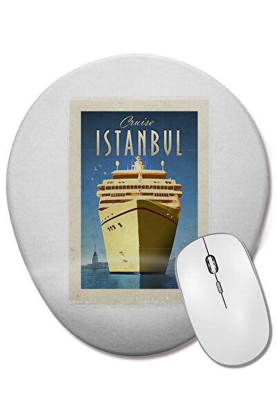 BASKI DÜNYASI Οβάλ ποντίκι ποντικοπολιτείας με στήριγμα καρπού Istanbul and C...