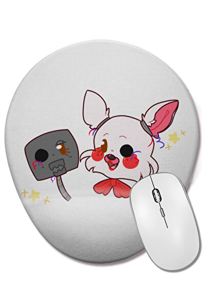 BASKI DÜNYASI Mouse Pad oval Fnaf Toony Mangle 01 cu suport pentru încheietur...