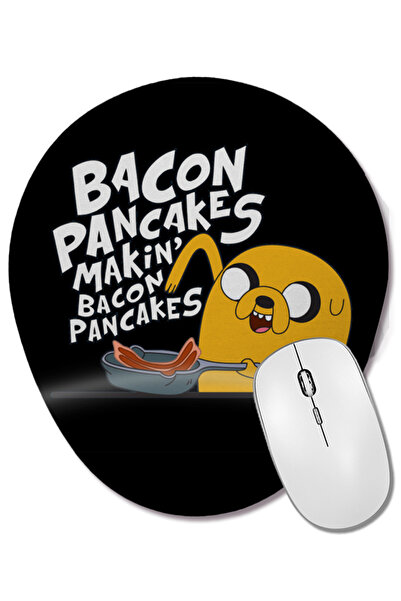 BASKI DÜNYASI Adventure Time Bacon Pancakes Mouse Pad oval cu suport pentru î...