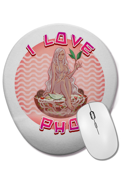 BASKI DÜNYASI Λατρεύω το Ramen Οβάλ ποντίκι με υποστήριξη καρπού