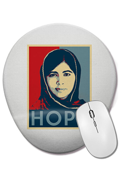 BASKI DÜNYASI Malala Yousafzai CT000003142 Mouse Pad oval cu suport pentru încheietura mâinii