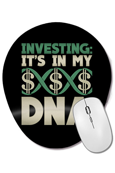 BASKI DÜNYASI Investing It's In My DNA Cool Financial Investor Mouse Pad oval cu suport pentru încheietura mâinii