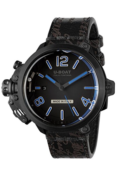 U-BOAT 8806 Capsule 50 mm PVD BK BL Automatic Mens Watch 10ATM