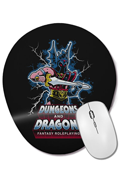 BASKI DÜNYASI Dungeons And Dragons 02 Mouse Pad oval cu suport pentru încheie...